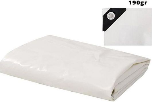 Αδιάβροχος Μουσαμάς 190gr / m² 4x6m Βαρέως Τύπου Λευκό