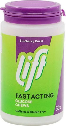 Lift Fast Acting Clucose Chews Blueberry Burst 50 Μασώμενες Ταμπλέτες
