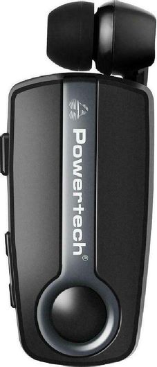 Powertech Klipp 2 In-ear Bluetooth Handsfree Ακουστικό Πέτου Γκρι