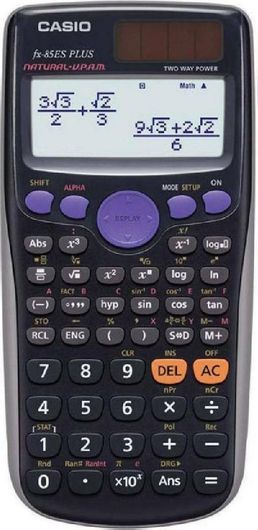 Αριθμομηχανή Casio Επιστημονική FX-85ES Plus 12 Ψηφίων σε Μαύρο Χρώμα