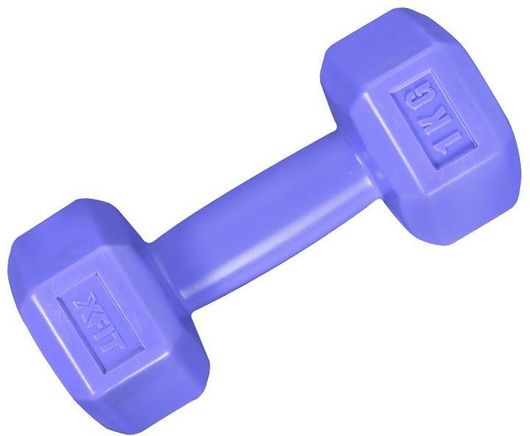 Βαράκι X-FIT Πλαστικοποιημένο 1kg Μοβ