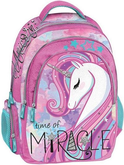 Σχολική Τσάντα Πλάτης Δημοτικού Graffiti Unicorn Ροζ
