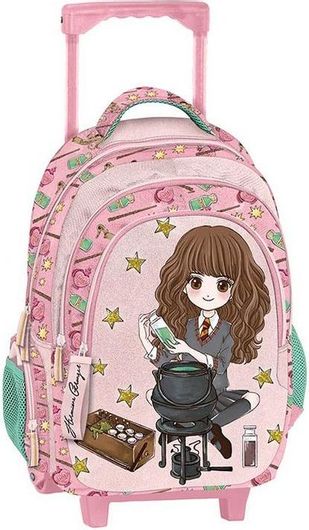 Σχολική Τσάντα Τρόλεϊ Δημοτικού Graffiti Hermione Ροζ