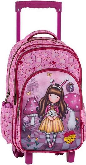 Σχολική Τσάντα Τρόλεϊ Δημοτικού Santoro Gorjuss Send Me Flowers Ροζ