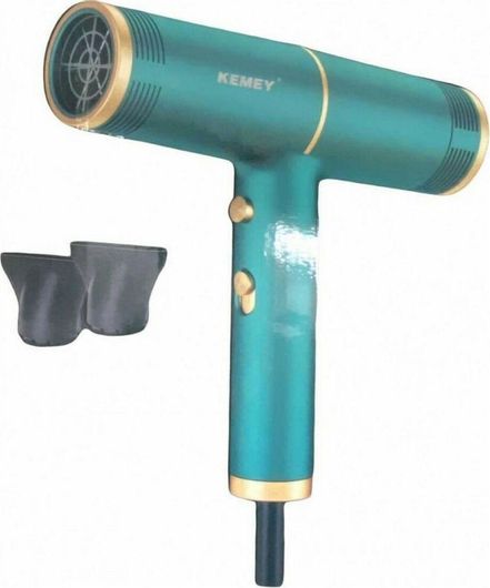 Πιστολάκι Μαλλιών Kemei με Φυσούνα 3000W Πράσινο