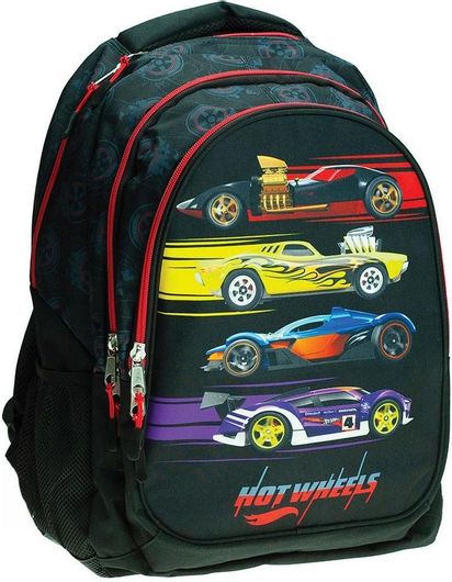 Σχολική Τσάντα Πλάτης Δημοτικού Gim Hot Wheels Πολύχρωμο