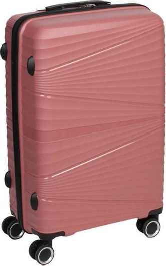 Βαλίτσα Ταξιδίου Keskor Καμπίνας Σκληρή Ύψους 25cm με 4 Ρόδες Ροζ