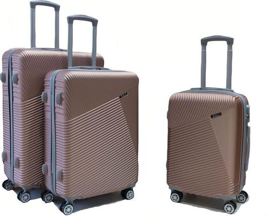 Βαλίτσα Ταξιδίου Ormi Σκληρή με 4 Ρόδες Ροζ Χρυσό