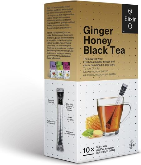 Τσάι Elixir Μαύρο Τσάι Ginger Honey 10 Φακελάκια 20gr