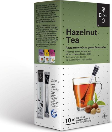Τσάι Elixir Μαύρο Hazelnut 10 Φακελάκια