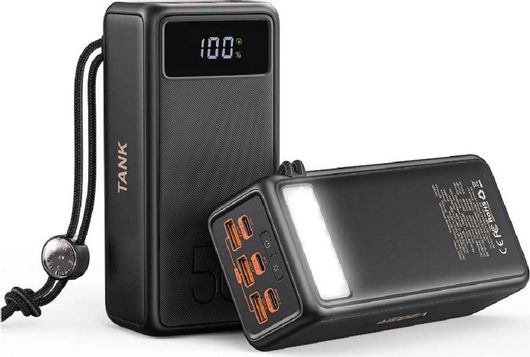 Power Bank Veger Tank Boost VP5001C 56000mAh 100W με 3 Θύρες USB-A & 2 Θύρες USB-C Power Delivery Μαύρο
