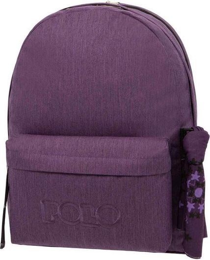 Σχολική Τσάντα Πλάτης Γυμνασίου / Λυκείου Polo Original Double Scarf Μοβ