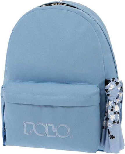 Σχολική Τσάντα Πλάτης Γυμνασίου / Λυκείου Polo Original With Scarf Γαλάζιο