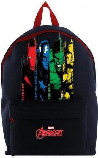 Σχολική Τσάντα Πλάτης Γυμνασίου / Λυκείου Bagtrotter Avengers Μαύρο