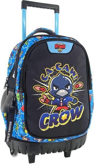 Σχολική Τσάντα Τρόλεϊ Δημοτικού Must Brawl Stars Crow Μπλε
