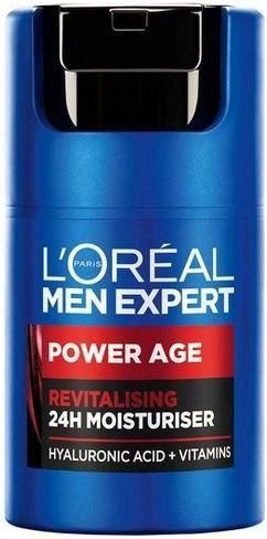 Ανδρική Κρέμα Προσώπου L'Oreal Paris Expert Power Age για Ενυδάτωση & Αντιγήρανση & Λάμψη με Υαλουρονικό Οξύ 50ml