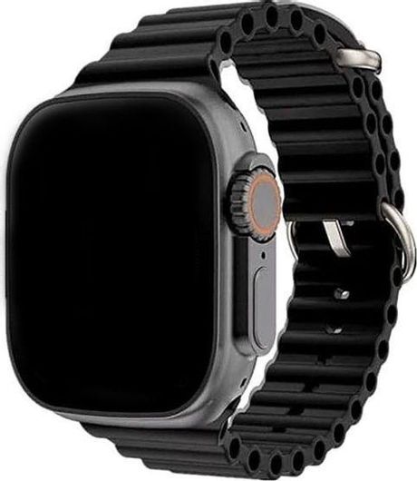 U8 Ultra 45mm Smartwatch με Παλμογράφο Μαύρο