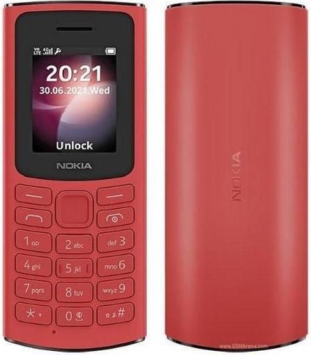 Κινητό Απλής Χρήσης Nokia 105 2023 Dual SIM με Κουμπιά Ελληνικό Μενού Κόκκινο