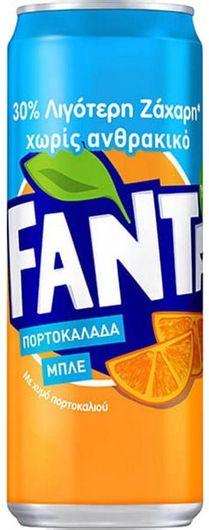 Αναψυκτικό Fanta Μπλε Κουτί Πορτοκαλάδα Χωρίς Ανθρακικό 330ml