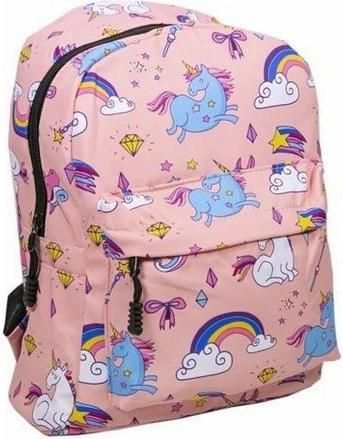 Σχολική Τσάντα Πλάτης Δημοτικού Unicorn Rainbow Ροζ