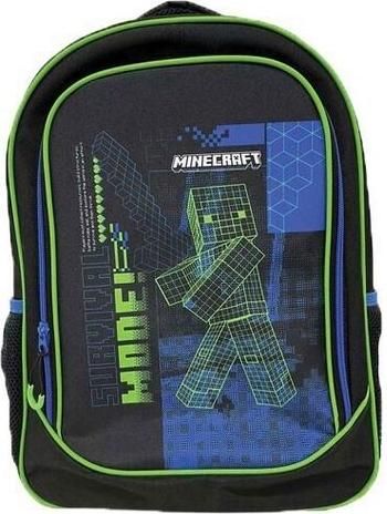 Σχολική Τσάντα Πλάτης Δημοτικού Gim Minecraft Μαύρο