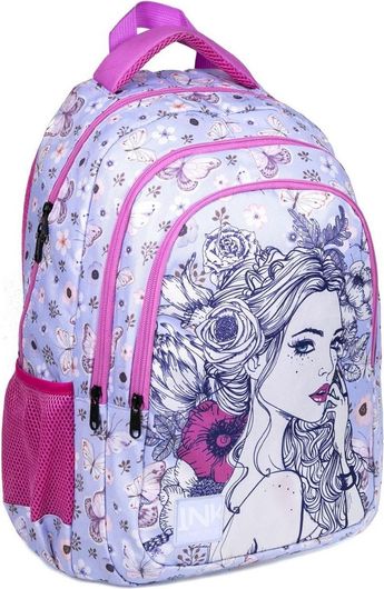 Σχολική Τσάντα Πλάτης Δημοτικού Ink Girl Πολύχρωμο