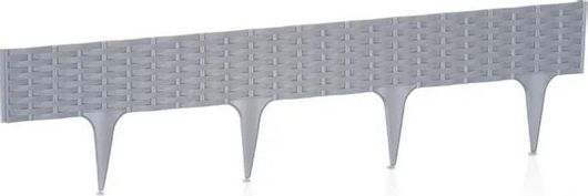 Μπορντούρα Κήπου Prosperplast Πλαστική Γκρι 18.6x78.55cm 5τμχ