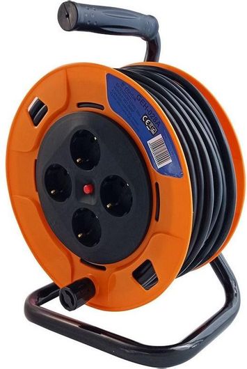 Μπαλαντέζα Προέκταση Καλωδίου 4 Θέσεων με Μήκος 30m Διατομής 3x1.5mm² Πορτοκαλί