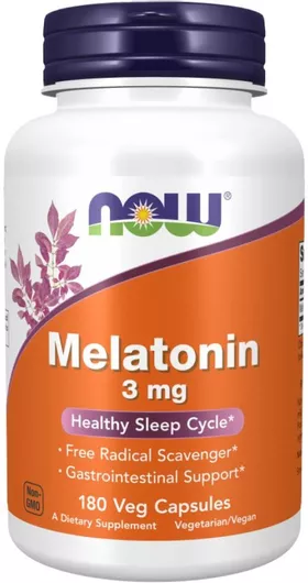 Now Foods Melatonin 3mg 180 φυτικές κάψουλες