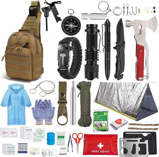 Βαλιτσάκι Επιβίωσης KK-9 Χακί με Μαχαίρι