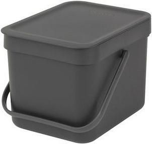 Κάδος Απορριμμάτων Brabantia Πλαστικός Γκρι 6lt