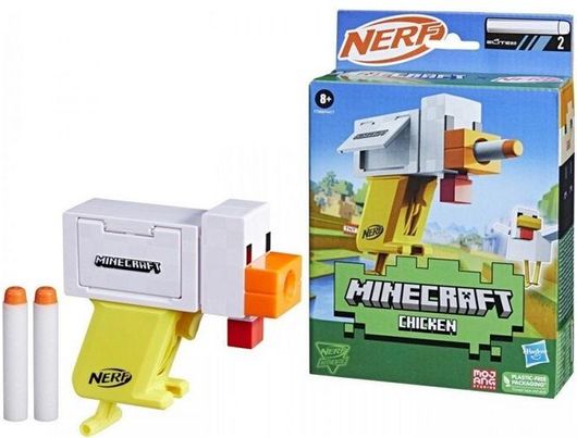 Εκτοξευτής Nerf Microshots Chicken Minecraft για 8+ Ετών