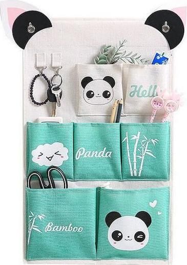 Θήκη Αποθήκευσης Panda Πράσινο