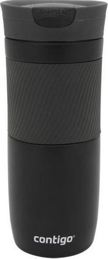Θερμός Contigo Ποτήρι Inox με Επιστόμιο 0.47lt Μαύρο