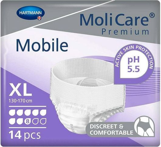 Βρακάκια Ακράτειας Hartmann Molicare Soft Super Slip Νύχτα 8 Σταγόνων X-Large Σετ 14τμχ