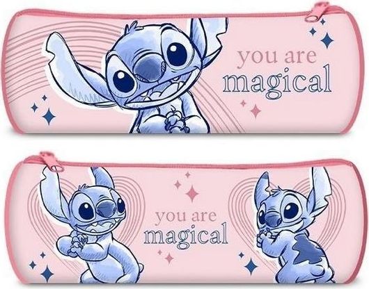 Κασετίνα Stitch Μονή Ροζ