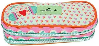Gim Hallmark Heart Dots Κασετίνα με 2 Θήκες Πολύχρωμη 1τμχ