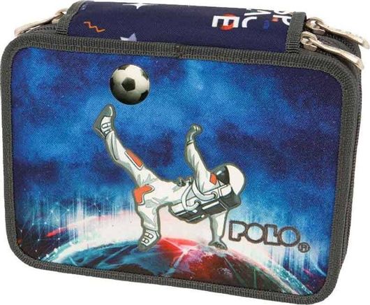 Κασετίνα Polo Rolling Space Football Τριπλή Μπλε