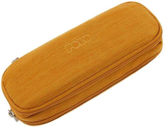 Κασετίνα Polo Jean Οβάλ με 2 Θήκες Όχρα