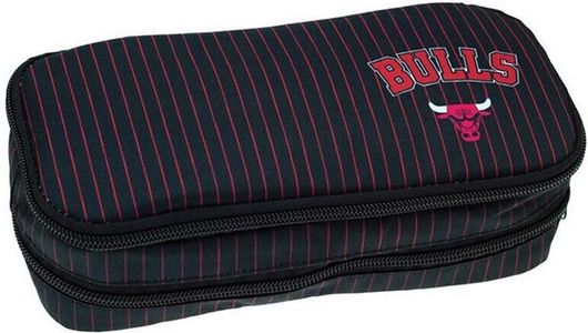Κασετίνα Back Me Up Nba Chicago Bulls Retro με 2 Θήκες Μαύρο