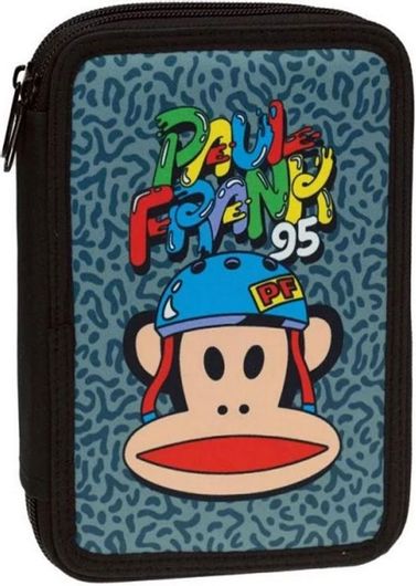 Κασετίνα Back Me Up Paul Frank Skate Διπλή Γεμάτη Πολύχρωμο