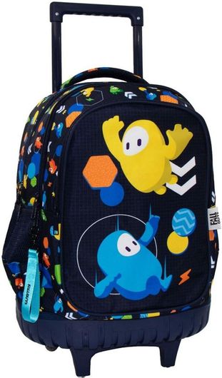 Σχολική Τσάντα Πλάτης Δημοτικού David Jones Fall Guys Blue And Yellow 3 Θήκες