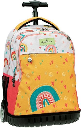 Σχολική Τσάντα Τρόλεϊ Δημοτικού Hallmark Rainbow 