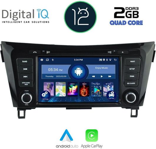 Ηχοσύστημα Αυτοκινήτου Digital IQ για Nissan Qashqai Bluetooth / USB / WiFi / GPS και Οθόνη Αφής 8"