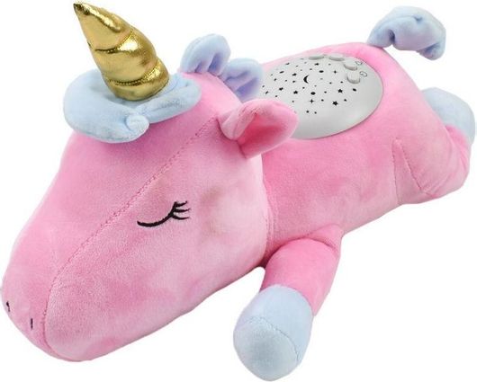 Παιχνίδι Ύπνου Μονόκερος από Ύφασμα με Λευκούς Ήχους και Μουσική για Νεογέννητα