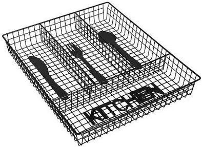 Στραγγιστήρι Keskor για Μαχαιροπίρουνα Μεταλλικό Μαύρο 26x32.5x4.5cm