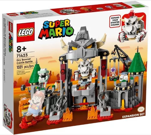 Lego Super Mario Dry Bowser Castle Battle Expansion Set για 8+ Ετών #71423