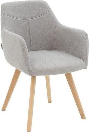 Πολυθρόνα Κουζίνας Nasima με Υφασμάτινη Επένδυση Γκρι 57x58x84cm