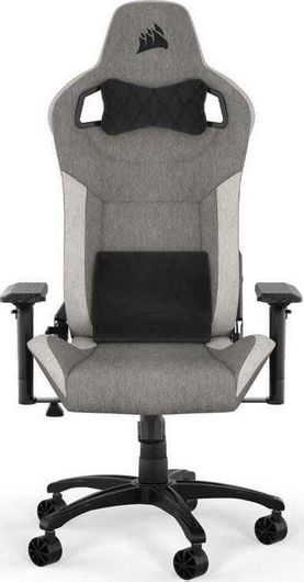 Corsair T3 Rush Fabric 2023Υφασμάτινη Καρέκλα Gaming με Ρυθμιζόμενα Μπράτσα Γκρι/Λευκό