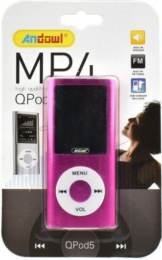 MP4 Player Andowl QPOD5 με Οθόνη 1.8" Φούξια